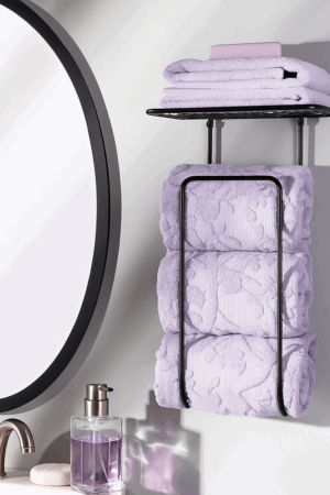 Alternative view of Yedekli Havlu Standı Banyo Düzenleyici, Paslanmaz Metal Havluluk Organizeri Askısı