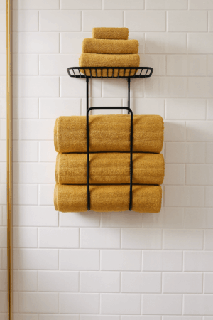 Yedekli Havlu Standı Banyo Düzenleyici, Paslanmaz Metal Havluluk Organizeri Askısı