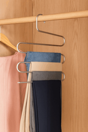 5 Katlı Bölmeli Şal, Eşarp, Pantolon Askısı, Metal Elbise Fular Gardrop Düzenleyici Organizer
