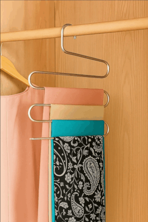 Alternative view of 5 Katlı Bölmeli Şal, Eşarp, Pantolon Askısı, Metal Elbise Fular Gardrop Düzenleyici Organizer