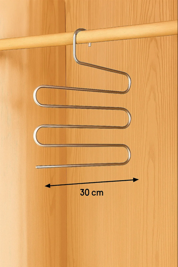 5 Katlı Bölmeli Şal, Eşarp, Pantolon Askısı, Metal Elbise Fular Gardrop Düzenleyici Organizer - Görsel 5