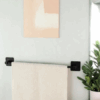 Havlu Askılığı Düzenleyici Organizer | Yapışkanlı Siyah Havluluk Banyo Askısı